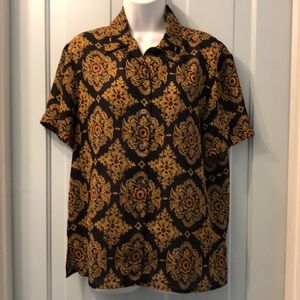 Chaus print blouse Size 8 100% polyester